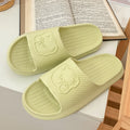 2024 new home slippers: cloud-like eva bear slides - trendy, unisex, minimalist flip-flops for indoor/outdoor use