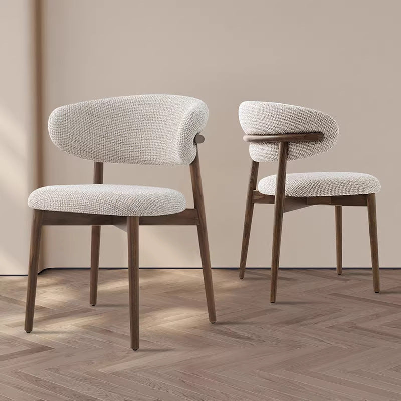 Modern minimalist solid wood dining chair, nordic retro chair, home dining table stool with backrest, natural wood style restaurant desk chair