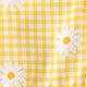 Children's clothing shein cross-border girl suit yellow suspender top + pants two pieces