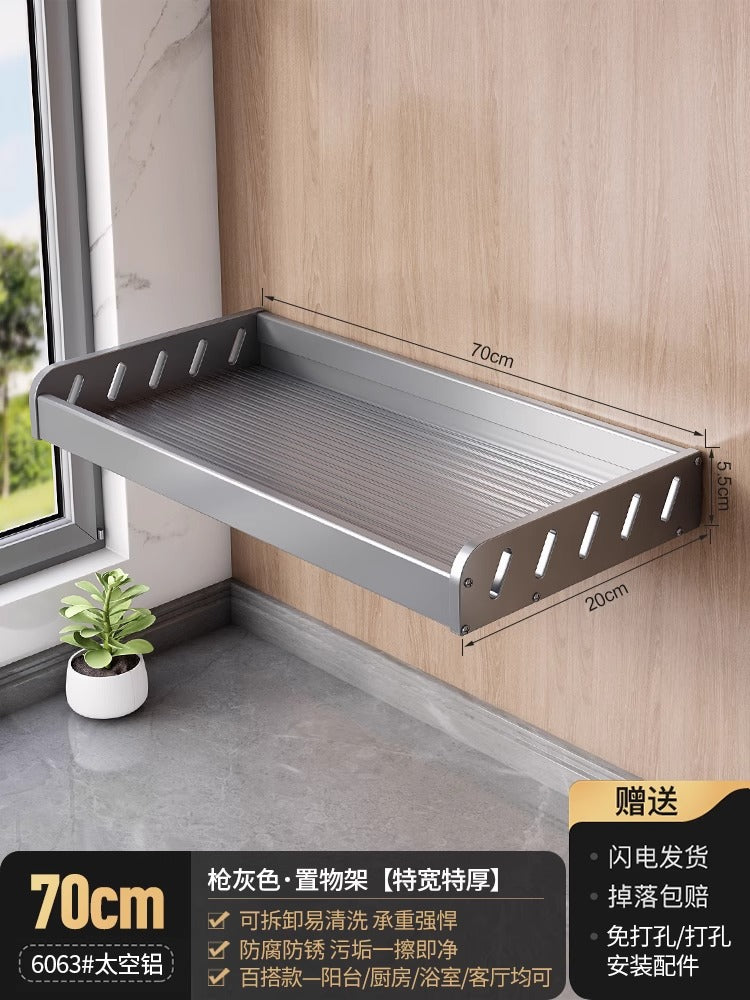 White balcony, washing machine rack above the laundry pool, no punching, wall hanging, living room, bedroom, flower storage shelf