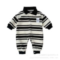 Baby boy romper - new spring/autumn collection - infant clothing - autumn polo collar - long sleeve outfit for infants and toddlers