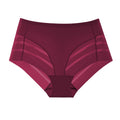 women's underwear: summer ice silk high-stretch mid-waist plus size breathable mesh sexy lace triangle panties