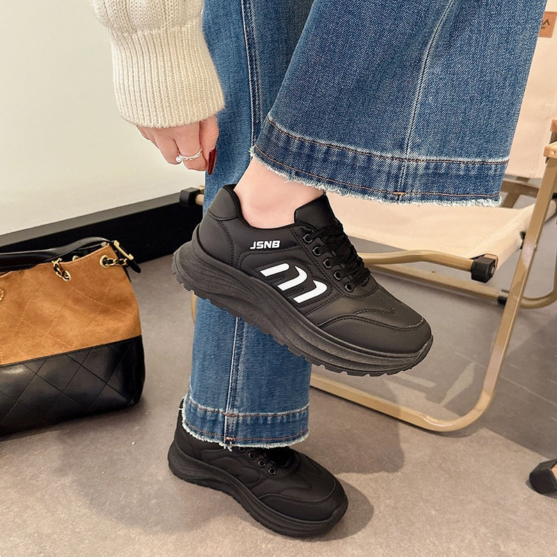 summer new arrival: plus-size women's casual comfort chunky sole retro round toe dad shoes wholesale