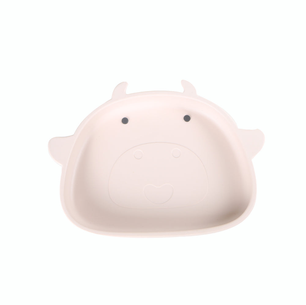 Amazon cartoon silicone plate kids food bowl suction bowl baby feeding utensils baby food suction plate drop-proof