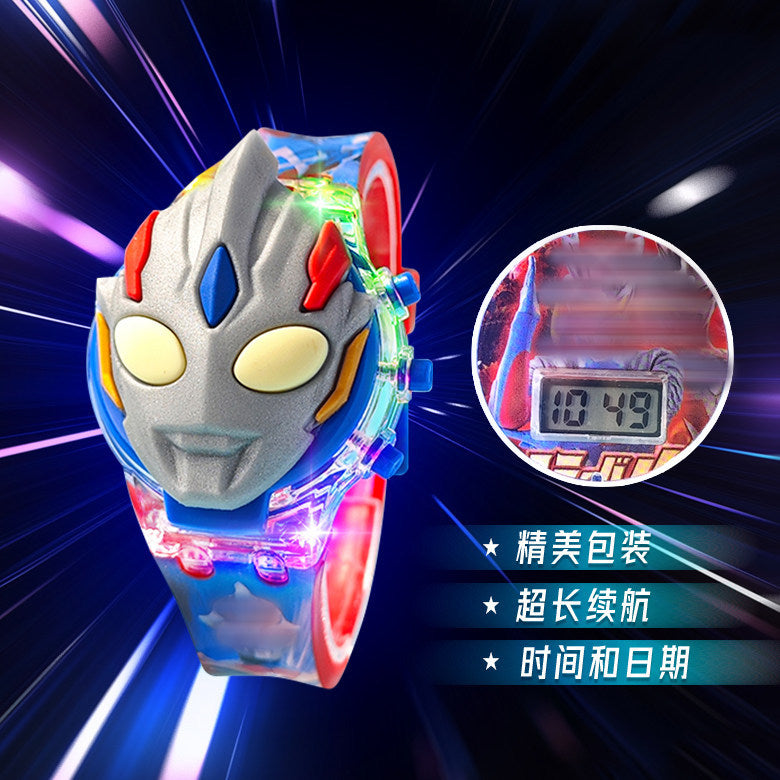 Cartoon electronic watch for girls, cute luminous cinnamoroll kids' toy gift, exquisite present with music and lights