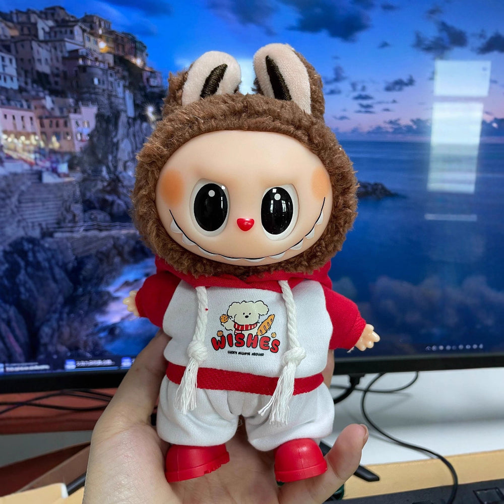 labubu baby clothes labubu 17cm stuffed doll clothes cute suit pendant accessories wholesale