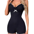 Hot-selling european and american style sexy solid color one-piece ruffle trim temptation lingerie bodysuit wholesale