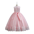 European and american new children's dress, kids' formal gown, lace princess dress, girls' high-end newborn party piano performance dress