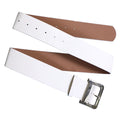 Q083 european and american stylish fashion export metal silver buckle wide belt women's coat dress versatile waist belt