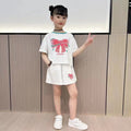 Girls' summer outfit set  new korean style chic kids summer little girl trendy fashionable children's two-piece set