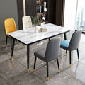 Nordic light luxury dining table and chair set, minimalist dining table for home, small apartment dining table, rectangular dining table for 4 or 6 people