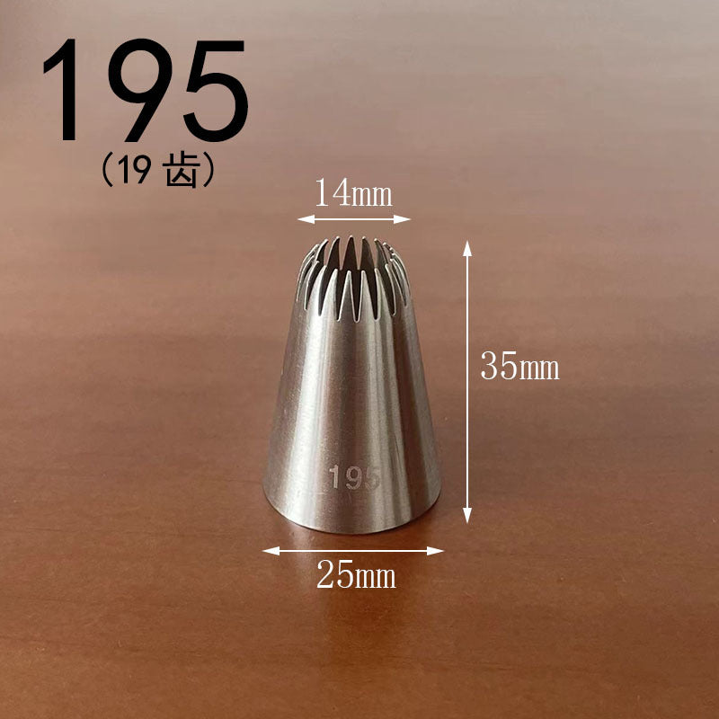 Medium decorating nozzle 1m#2d# seamless 304 stainless steel cream cake baking decorating tool in stock wholesale