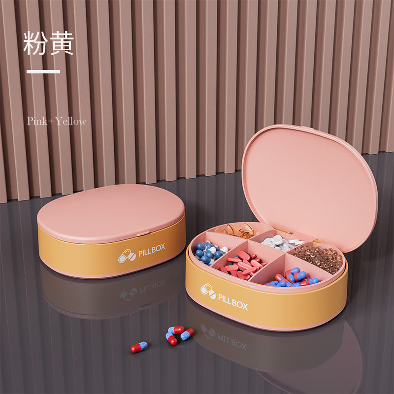Medicine box Portable and sealed large-capacity plastic packing box Portable tablet storage box Sorting travel small medicine box