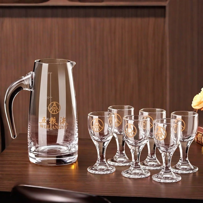 New chinoiserie gift box suit white wine glass wine set suit liquor glass glass wine jug small wine glass wine dispenser