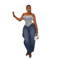 European and american cross-border women's fashion:  summer new arrivals - chic and elegant lace cutout asymmetrical cami top