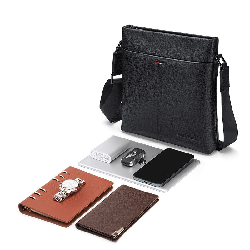 Emperor Paul Leather Men's Bag 2023 New Fashion Shoulder Crossbody Bag Business Casual Cowhide Backpack