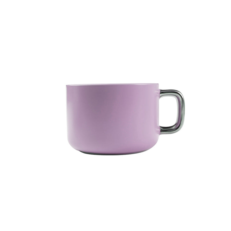 Scandinavianins creative ceramic coffee cup high-grade high-looking electroplated afternoon tea milk cup drinking ceramic cup