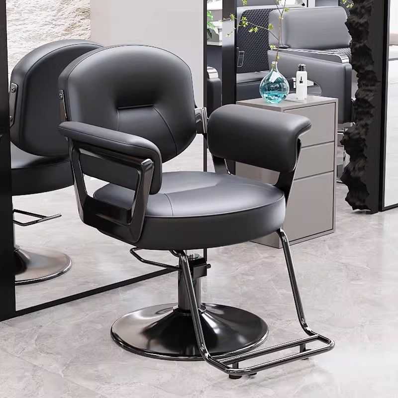 Hairdressing chair, hair salon special fashion, rotatable adjustable hairdressing shop chair, can be reclined for hair cutting, perm and dyeing hairdressing chair