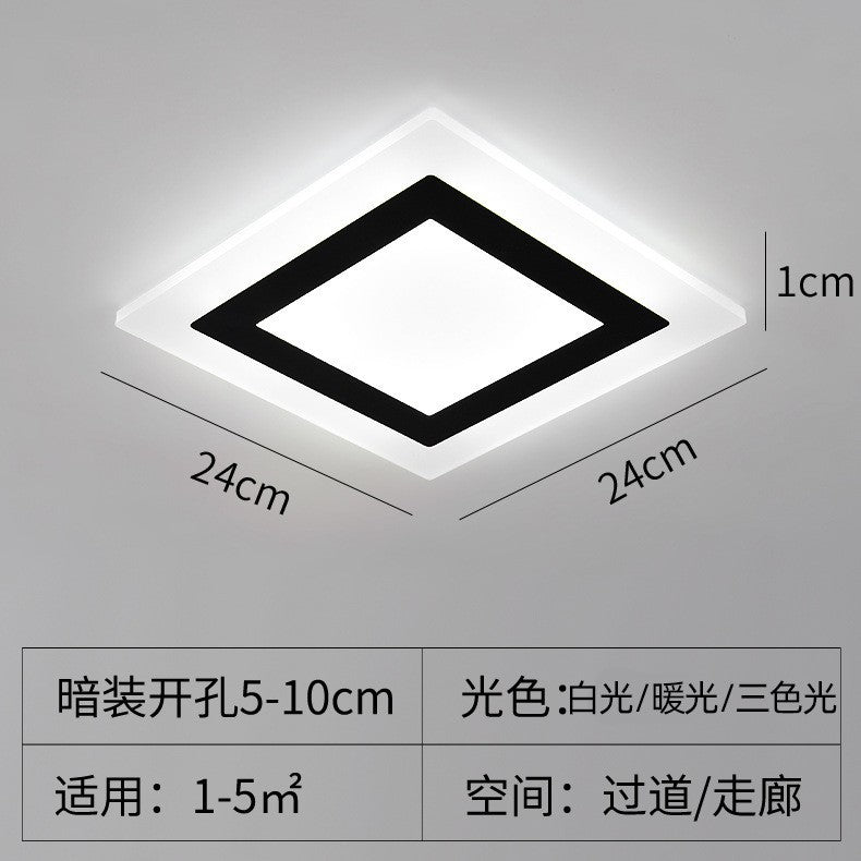 Minimalist modern hallway light, recessed stairway light, entryway light, balcony light, shop/cloakroom light, foyer light
