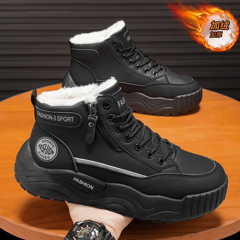 Snow bootswinternew arrivalfleece-linedthickenedheattech cotton bootsoutdoorwaterproofnon-slipthick solecasual shoesboots for men