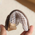 Mesh rhinestone toe-cap half slippers for women summeroutwearnew arrival one-leg cut out fishnet fairy lazy slippers
