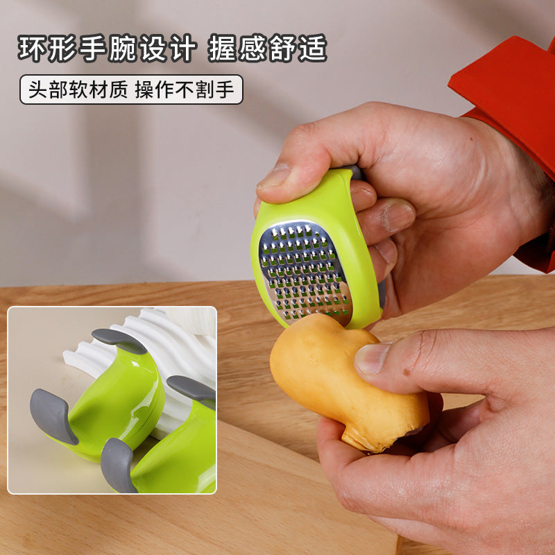 Stainless steel ginger grater multifunctional vegetable slicer fruit garlic masher kitchen home creative handheld grater