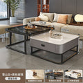 Nordic rock slab coffee table - new arrival: modern minimalist sofa table for living room, small space, and light luxury home decor