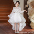 Flower girl dress kids princess dress host piano performance classygirl catwalk trailing skirt swallowtail cross-border