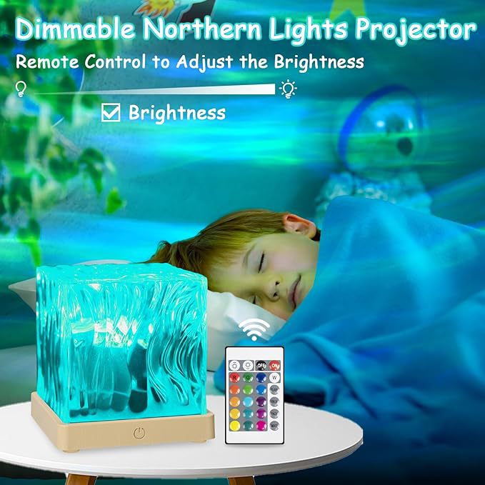 Ready-to-ship cross-border northern lights ripple light ambient lamp star projector
