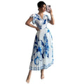 european and american women's clothing:  summer new arrivals - vacation style v-neck dress