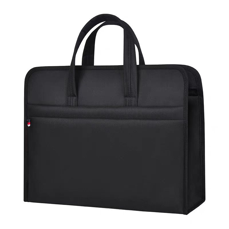 Oukeqi satchel business large-capacity document bag oxford cloth information bag logo conference briefcase zipper type