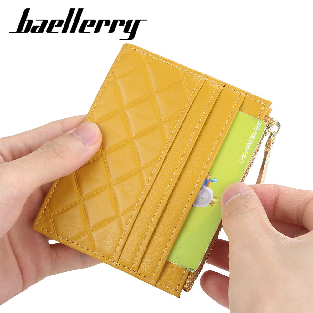 New women's wallet baellerry diamond premium driver's license cover mini multi-card card holder card cover