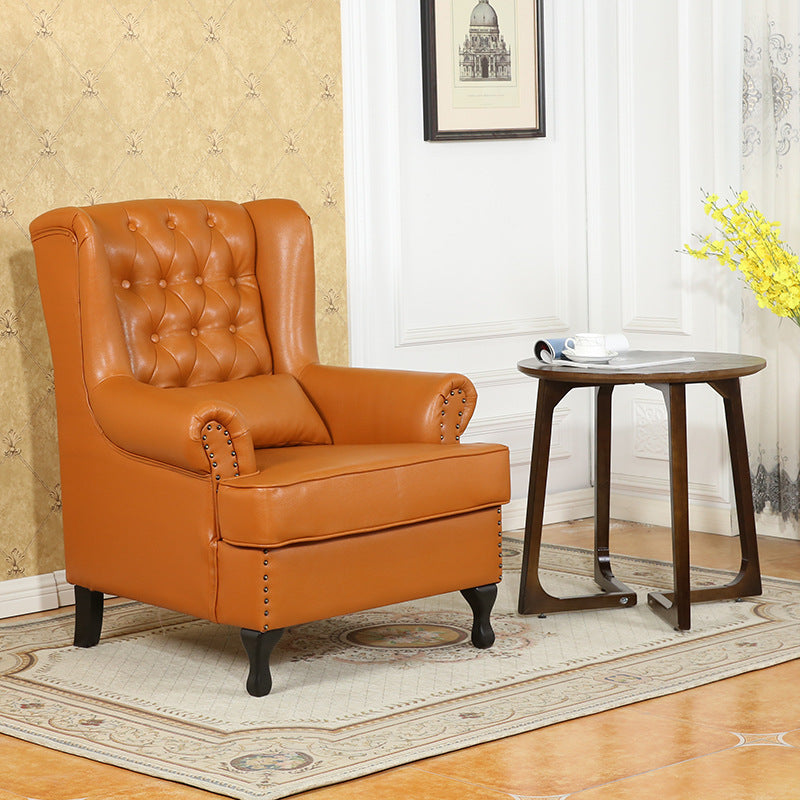 Tiger chair sofa chair single leather american retro european style living room bar cafe teahouse internet cafe solid wood