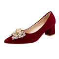Niche stylefrench wedding shoes autum women 2024new arrival xiuhe wedding dress two-wear bridal shoes non-tiring high heels