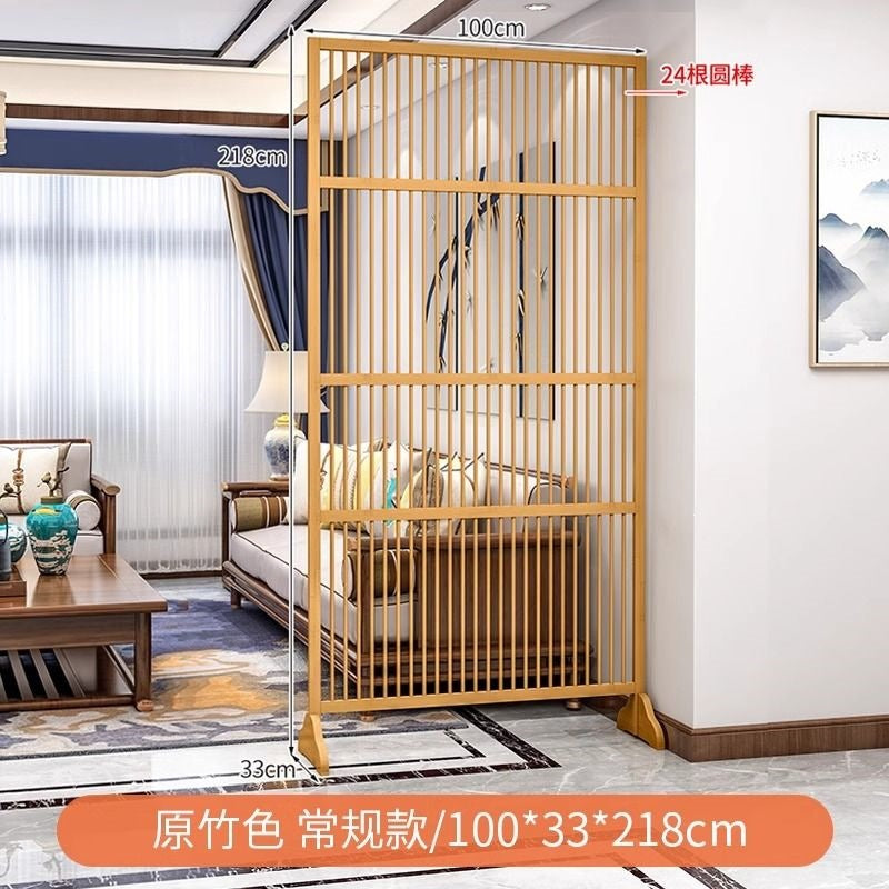 New chinoiserie screen partition living room for home blocking grids solid wood foldablemovable entrance hall office seat screen