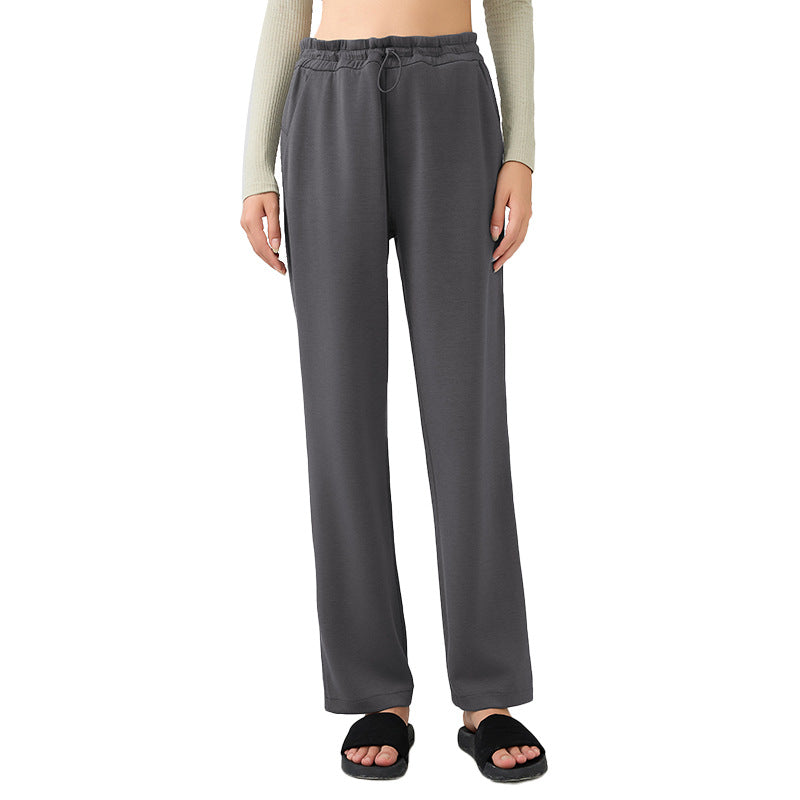Fall and wintercasualstraight-leg pants air layer running sports yoga pants women's looseslimming lookloose pants daw167