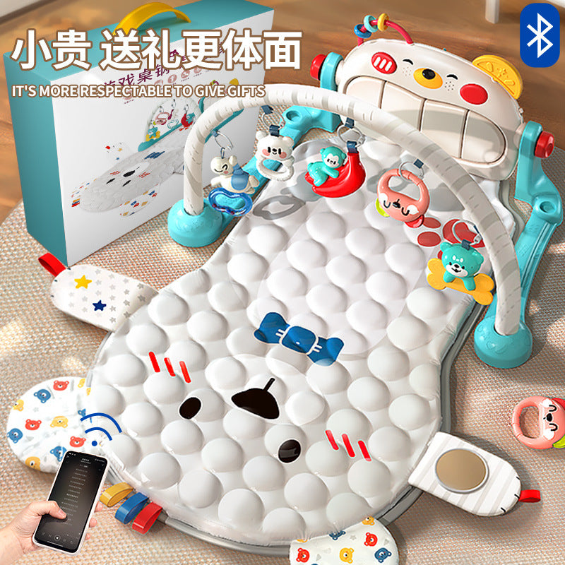 Pedal piano baby gym activity center for infants and toddlers, ages 3-6 months to 0-1 year, educational musical toy