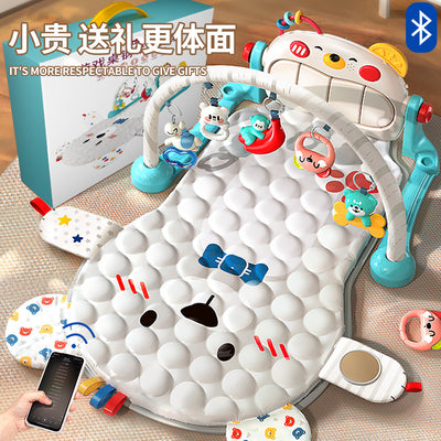 Pedal piano baby gym activity center for infants and toddlers, ages 3-6 months to 0-1 year, educational musical toy