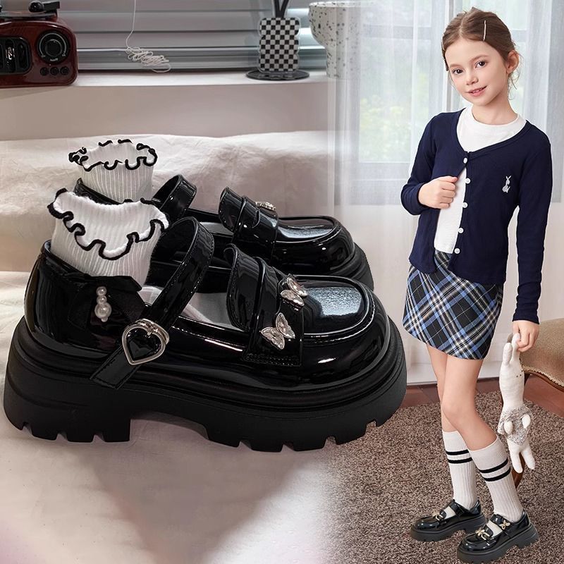 Girls' performance loafers - new spring/summer  collection - princess shoes for girls, versatile and stylish soft-soled loafers for mid-to-large children