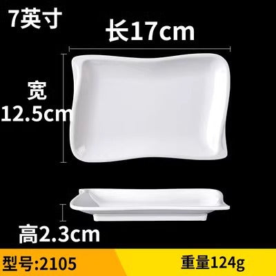Fat beef plate melamine hotpot restaurant buffet plate tableware barbecue plate commercial side dish dish lettuce bucket haidilao