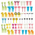 cartoon fruit fork set - cute animal creative fruit picks, bento fruit forks, dessert forks - wholesale