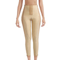 Post-liposuction compression leggings for thigh and leg shaping - full zipper, full coverage, full length