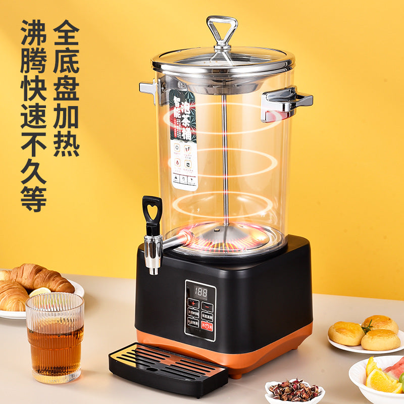 Fully automatic commercial smart tea brewing kettle - stainless steel insulated bucket - large capacity tea water heating kettle - tea beverage dispenser