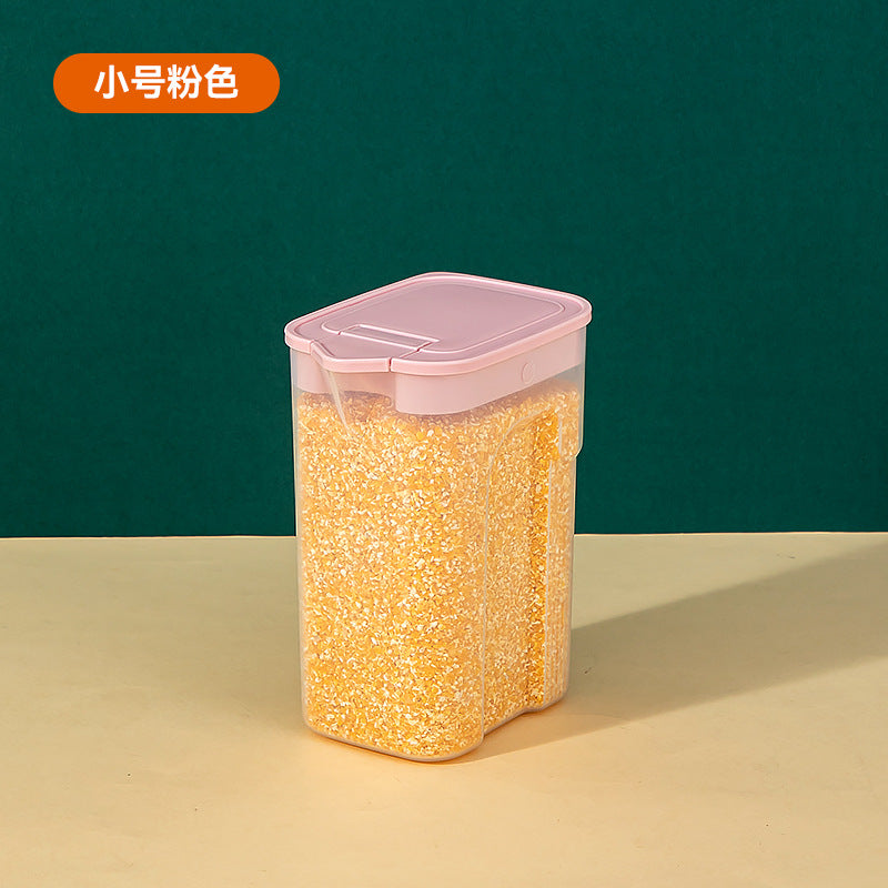 Kitchen food grade sealed tank plastic with lid grain storage tank household dry goods snack storage box