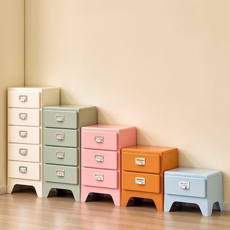 Japanese retro abs complete three-drawer chest bedroom bedside table sofa side cabinet ins style storage pull handle drawer