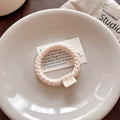 K-stylecasualletter high elastic headband women's bun head rubber band hair tie milk coffee color bold hair rope headwear