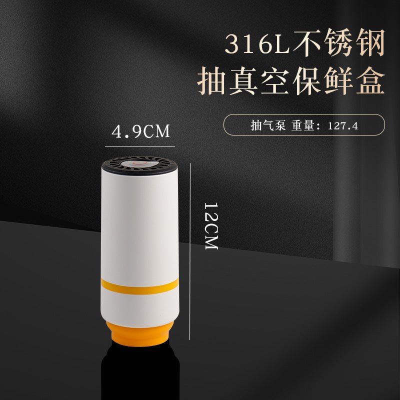 316 stainless steel crisper food-grade sealed box vacuum food storage box refrigerator stainless steel box
