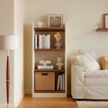 Wall-mounted freestanding bookcase & storage unit - kids' bookshelf, student home organizer, multi-tier storage cabinet