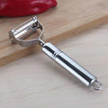 Stainless steel 2-in-1 multifunctional smiley face peeler - double-ended fruit, vegetable, potato, and melon peeler - kitchen tool peeler wholesale