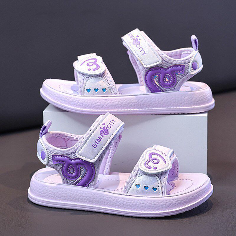 British dgkp girls' princess sandals, new  spring/summer fashion soft-soled kids' beach shoes, girls' sandals and slippers